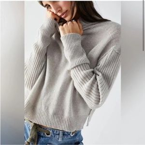 Cashmere Free People Aubrey Sweater Grey Small